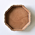渡辺信史　綾花八角皿（胡桃釉）