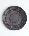 久野靖史　輪花皿（黒・22cm）