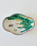 新道工房　色絵霞牛図木瓜向付