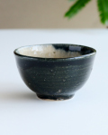 松村英治　めし碗（青流し）
