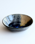 松村英治　5寸半鉢（青流し）