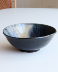 松村英治　サラダ鉢（青流し）