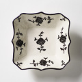 菅野一美　花文四方鉢