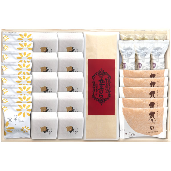 【千鳥饅頭総本舗の代表銘菓の詰合せいかがですか】千鳥屋和菓子木箱詰合せ(大)