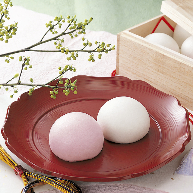 慶事用紅白薯蕷饅頭 大 2個入り化粧箱