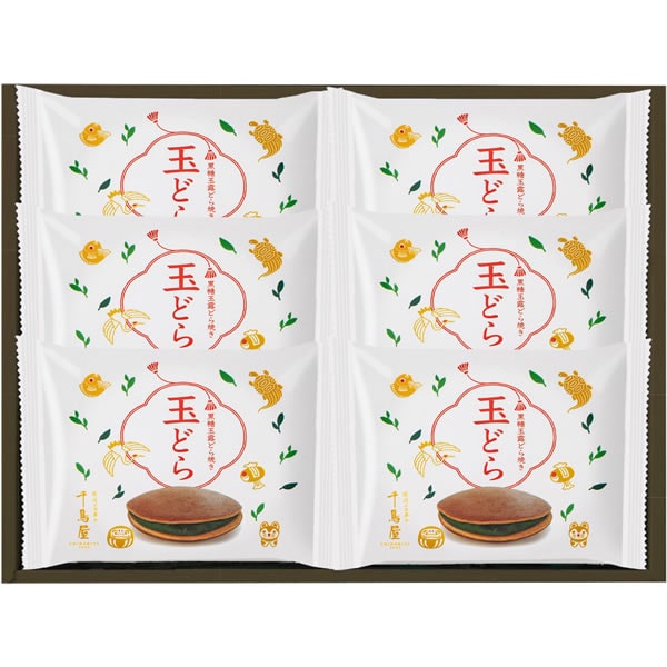 玉どら(黒糖玉露どら焼)　6個入