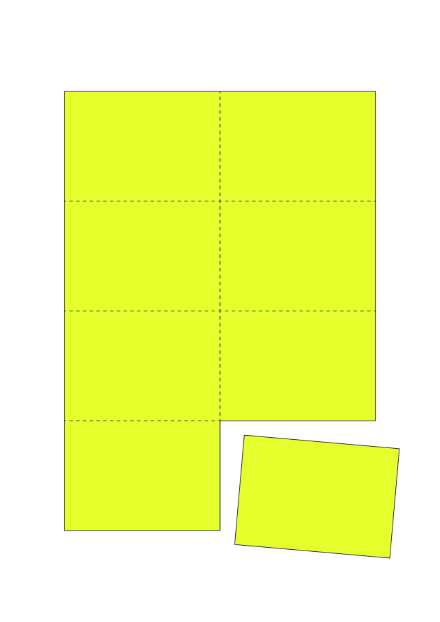 メイン画像/POP用紙イエロー  B5 8枚切りミシン目入り