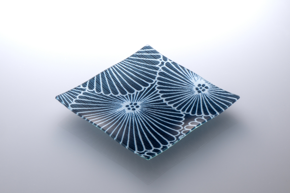 『竺仙の器　漣15』万寿菊 紺