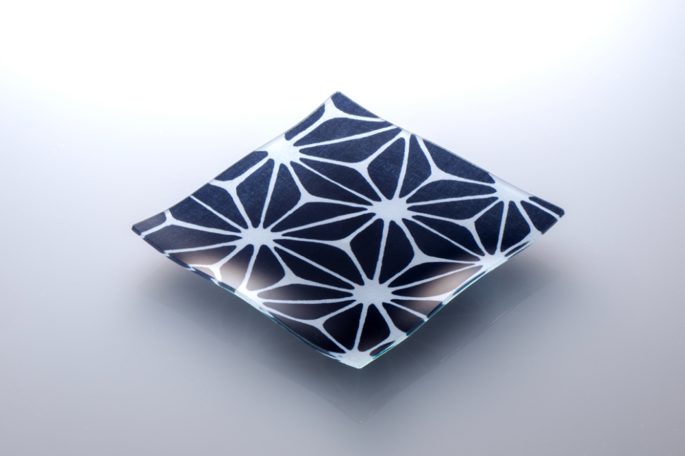 『竺仙の器　漣17』麻の葉 紺