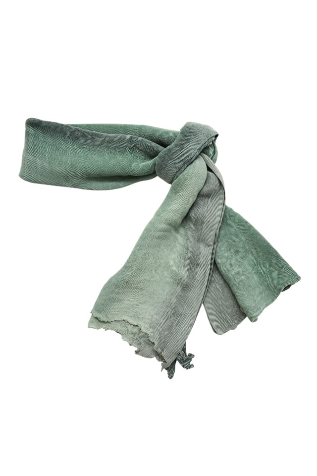 【綿兵児帯】グリーン段ぼかし