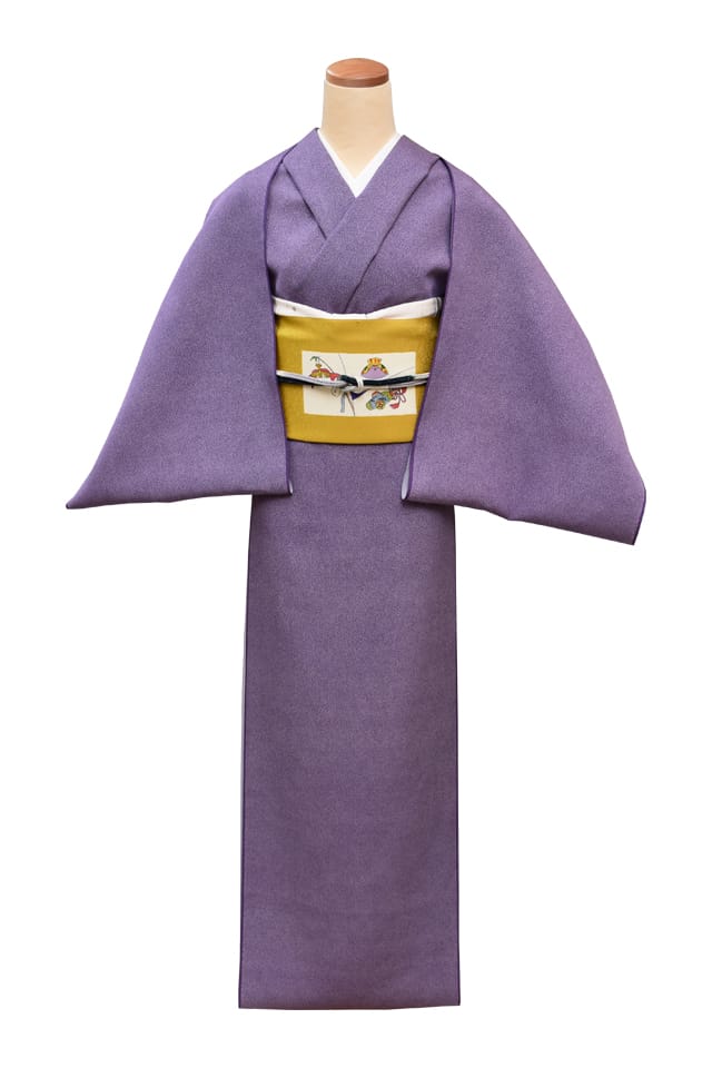 『江戸小紋』本極大小霰　藤紫　　