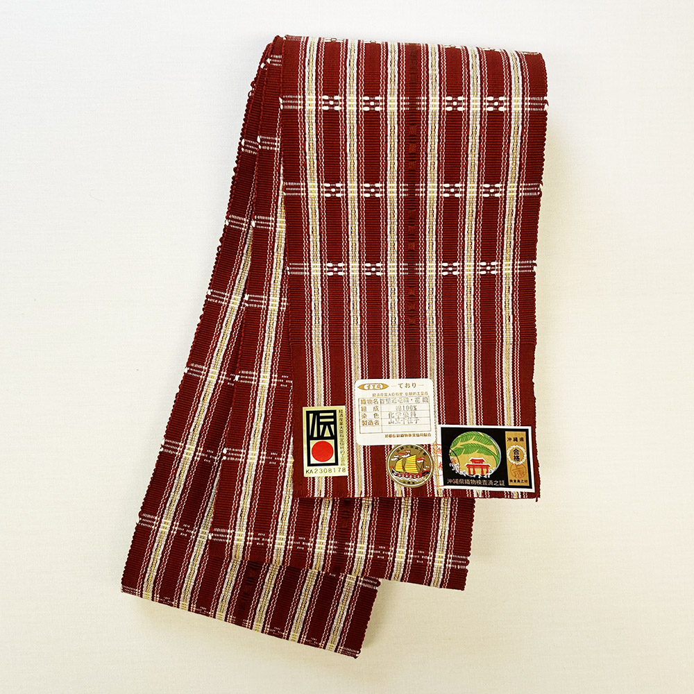 道屯花織半巾帯