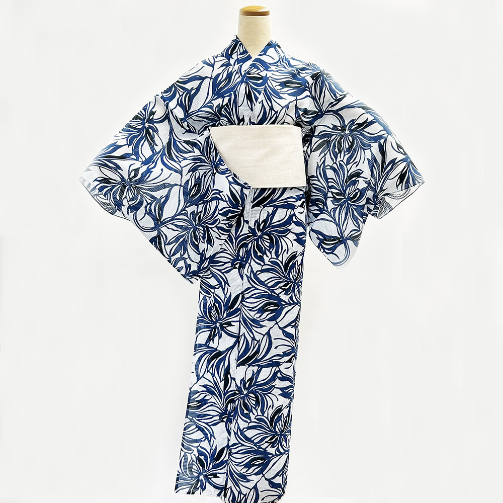 『アウトレットプレタ』紅梅小紋 月下美人