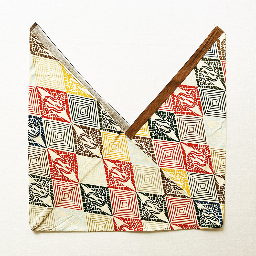 『三角袋』向鶴菱（茶）