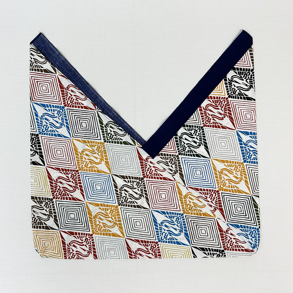 『三角袋』向鶴菱（紺）