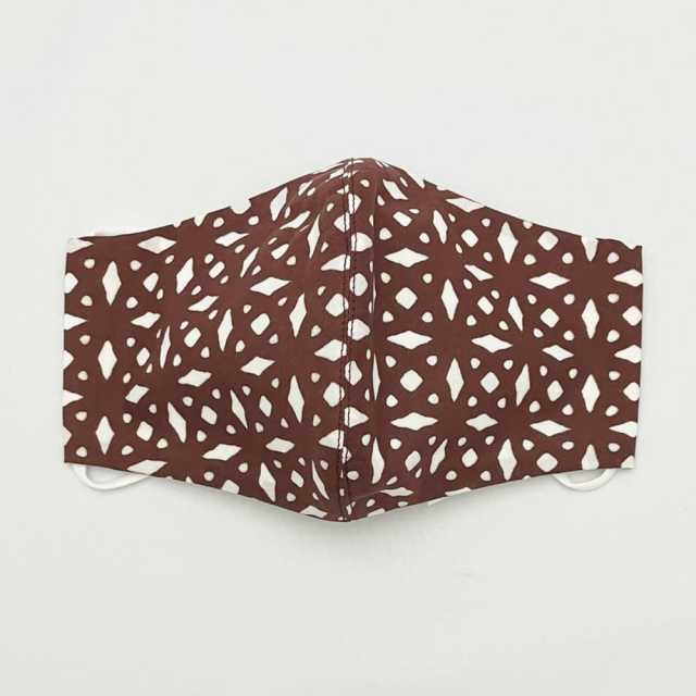 【竺仙マスク】 『コーマ生地』輪繋(小豆）