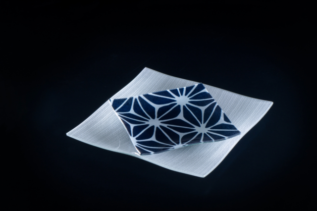 竺仙の器 漣15』麻の葉 紺