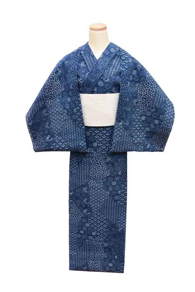 反物】女性 『絽小紋中形』菊小紋尽し 