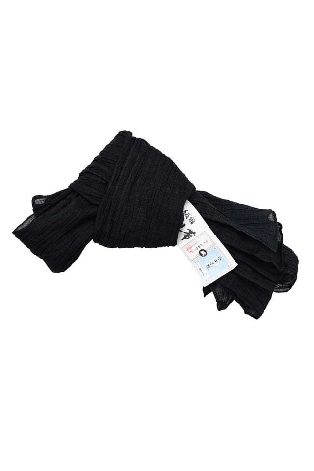 【麻兵児帯】 墨黒