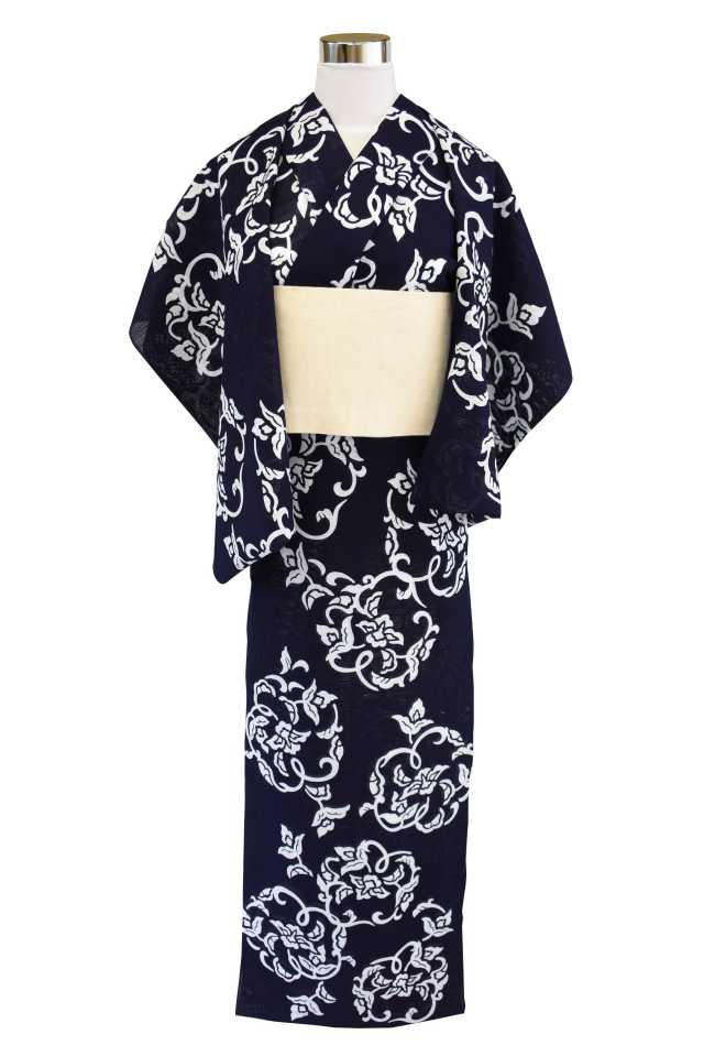 ☆菖蒲柄の綿絽の反物 まどお 