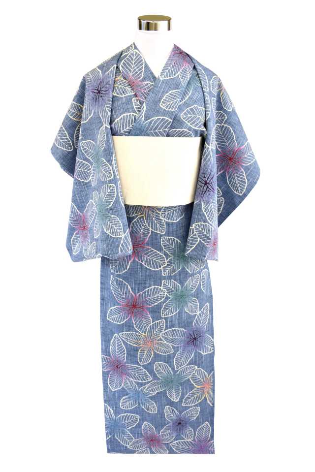 反物】女性 『紬ゆかた』差分枇杷の葉尽し 