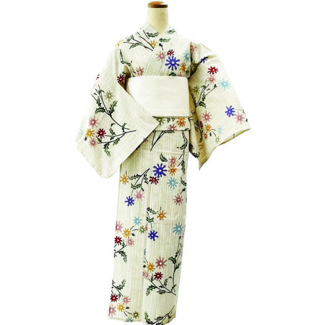 【浴衣プレタ】女性 『玉むし』菊花 ＜Mサイズ＞