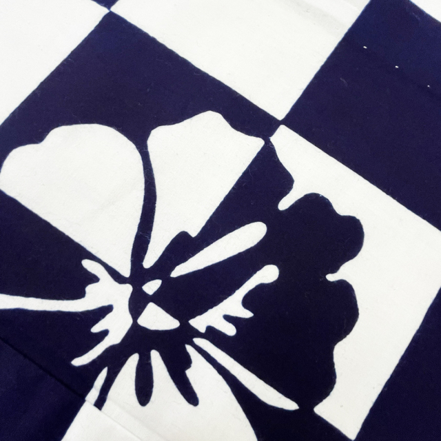 浴衣プレタ】女性 『コーマ白地』ハイビスカス ＜Mサイズ＞