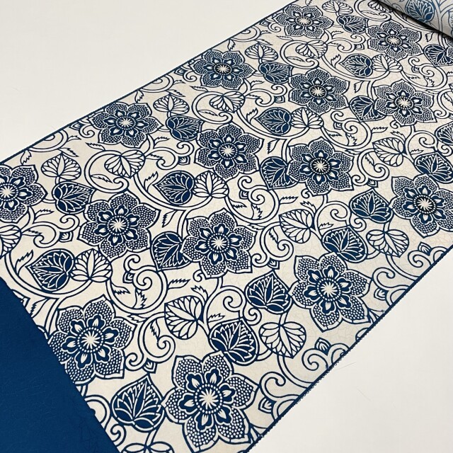 越後型・型絵染帯