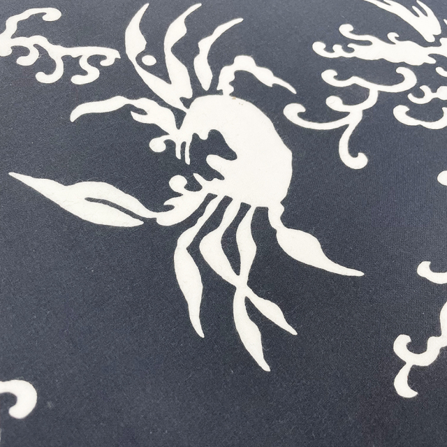 特注 別注 ゆかた反物 純綿100% オーダーメイド 濃紺 蟹 縁起柄 特注 別注 ゆかた反物 純綿100% オーダーメイド 濃紺 蟹 縁起柄 Cotton