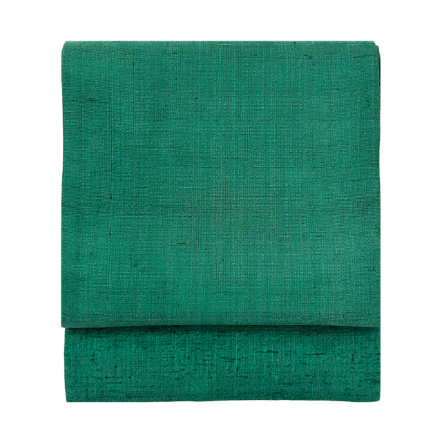 アウトレット『紬 無地名古屋帯』緑 