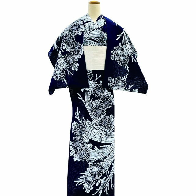 綿絽地染』束ね菊