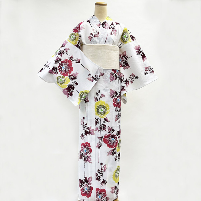 『アウトレットプレタ』コーマ白地差分 立葵