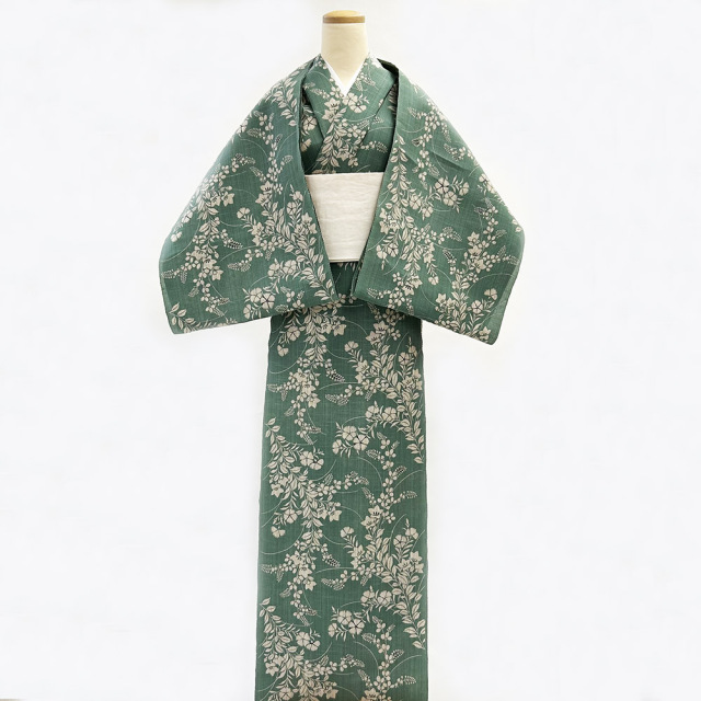 松煙染小紋』秋草模様