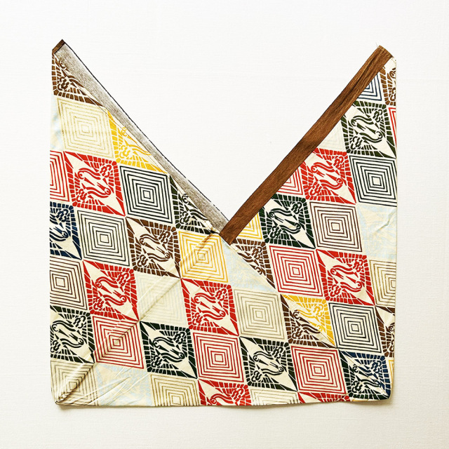 『三角袋』向鶴菱（茶）