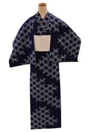 しつけ付　未使用品　浴衣反物　コーマ地　本染　注染　型染　黒　緑　百合 しつけ付未使用品浴衣反物コーマ地本染注染型染黒緑百合