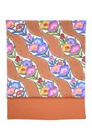 名古屋帯　悉皆済　琉球紅型 本場琉球紅型名古屋帯 名渡山工芸館製（X09220ty） 帯紹介