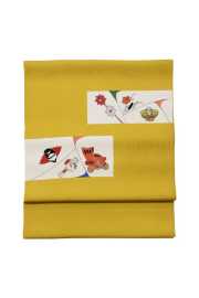 正絹江戸小紋五役【単衣】大小霰　稀少両面染め小柄さん♪ いしき当て付き　美品 江戸小紋』 大小霰 辛子