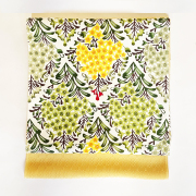 名古屋帯　悉皆済　琉球紅型 染名古屋帯』琉球紅型帯 竹立涌手綱取り 柿茶色