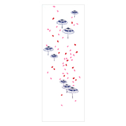 傘に桜