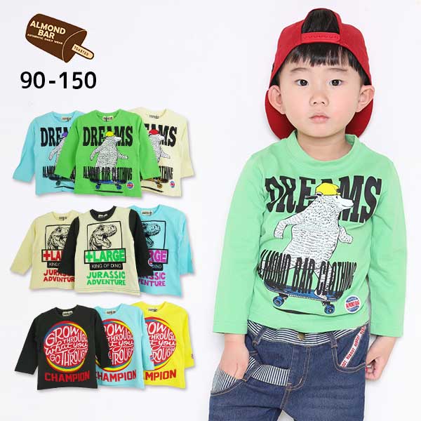 【2025秋冬新作】ALMOND BAR(アーモンドバー)3柄プリント長袖Ｔシャツ【メール便送料無料】