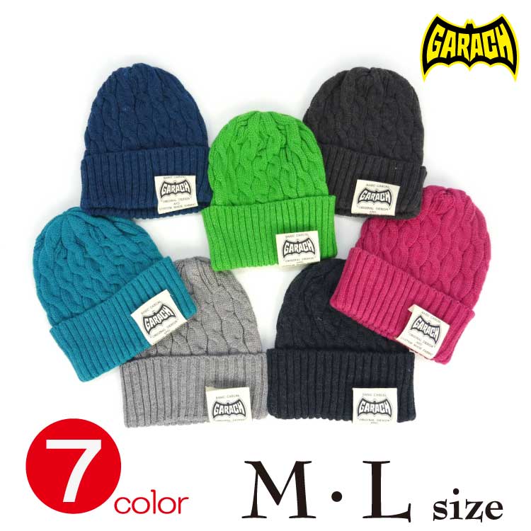 【秋冬物新作】ＧＡＲＡＣＨ(ギャラッチ)ロゴワッペン付きニット帽【メール便可能】