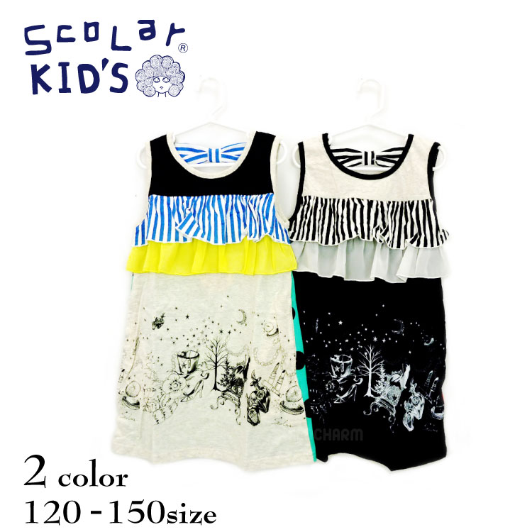ＳｃｏＬａｒ(スカラー)切替プリントタンクワンピース【メール便可能】