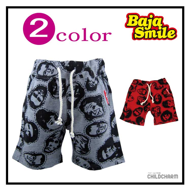 【ＳＡＬＥ！！４０％ＯＦＦ！！】Ｂａｊａ Ｓｍｉｌｅ(バハスマイル)カノコ人物柄ハーフパンツ【メール便可能】