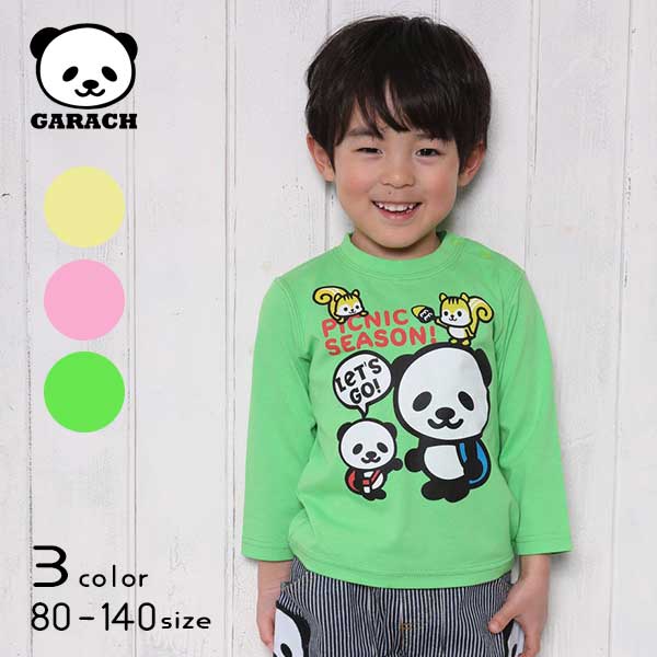 【20%OFFSALE】ＧＡＲＡＣＨ(ギャラッチ)ピクニックパンダ長袖Ｔシャツ【メール便送料無料】