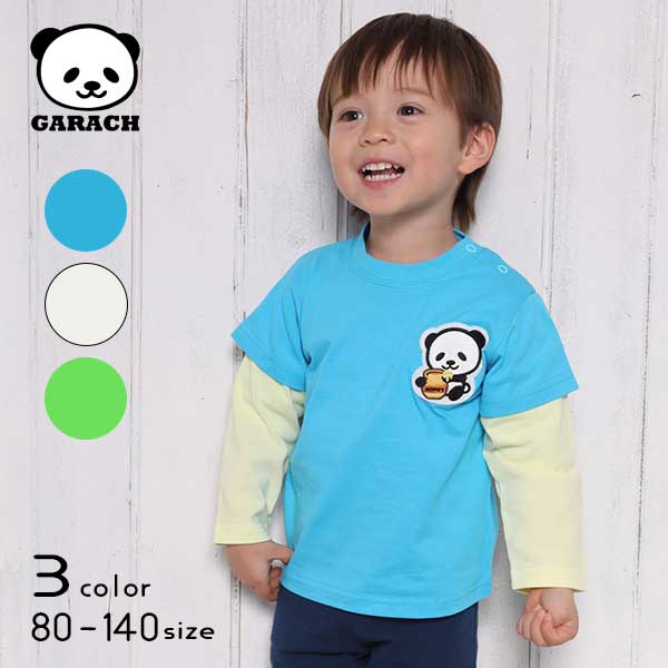 【20%OFFSALE】ＧＡＲＡＣＨ(ギャラッチ)パンダBeeレイヤードＴシャツ【メール便送料無料】
