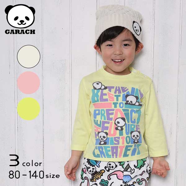 【20%OFFSALE】ＧＡＲＡＣＨ(ギャラッチ)ロゴ＆パンダ長袖Ｔシャツ【メール便送料無料】