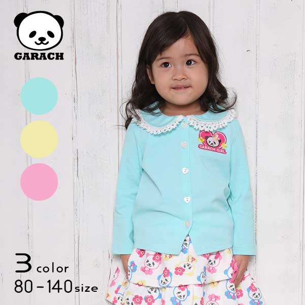 【20%OFFSALE】ＧＡＲＡＣＨ(ギャラッチ)パンダちゃんワッペン付き長袖シャツ【メール便送料無料】