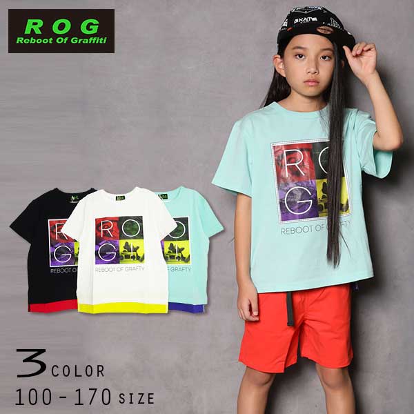 【20％OFFSALE】R.O.G Reboot(リブート)裾切替ビック半袖Ｔシャツ【メール便送料無料】