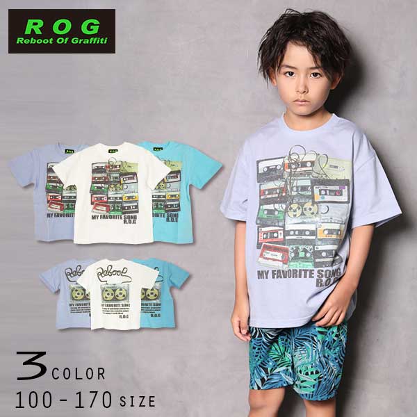 【20％OFFSALE】R.O.G Reboot(リブート)カセットテーププリントビック半袖Ｔシャツ【メール便送料無料】