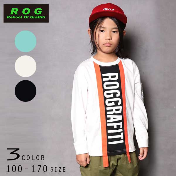【SALE】R.O.G(アールオージー)ロゴ＆テープビックロングＴシャツ【メール便送料無料】